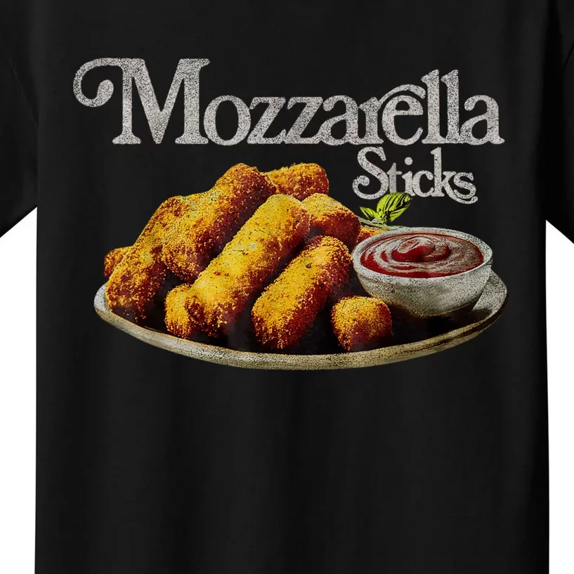 Mozzarella Sticks 90s Mozzarella Stick Lover Bread Kids T-Shirt