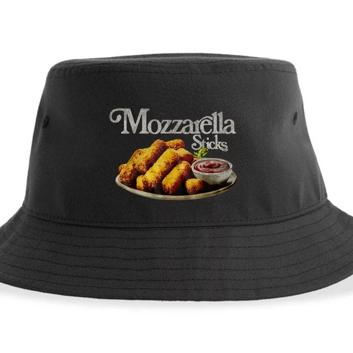 Mozzarella Sticks 90s Mozzarella Stick Lover Bread Sustainable Bucket Hat