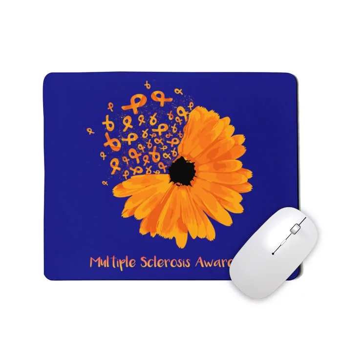 Multiple Sclerosis Awareness Ribbon Flower Ms Hope Fighter Gift Mousepad