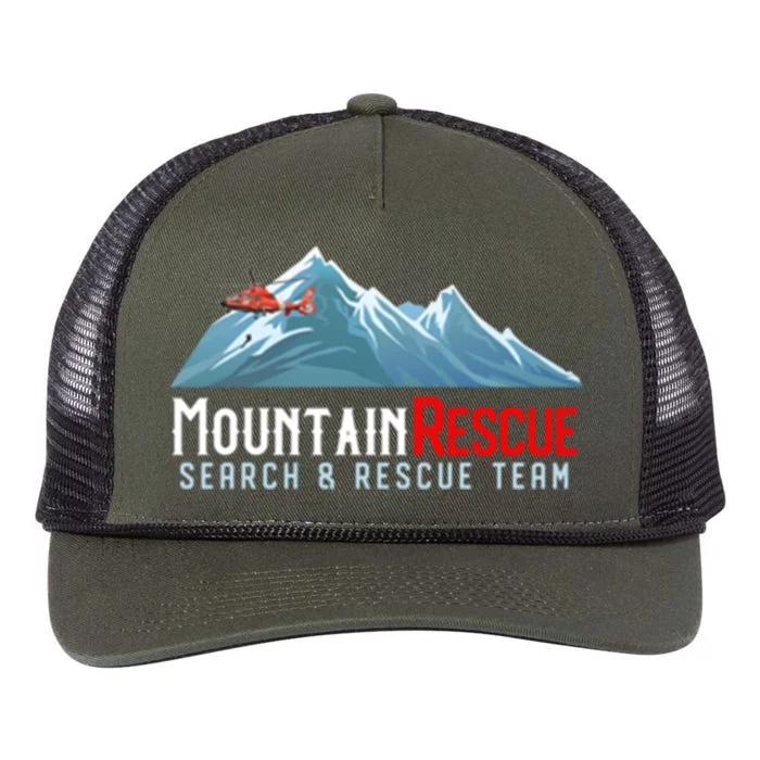 Mountain Search And Technical Rescue Team Sar Trt Uniform Gift Retro Rope Trucker Hat Cap