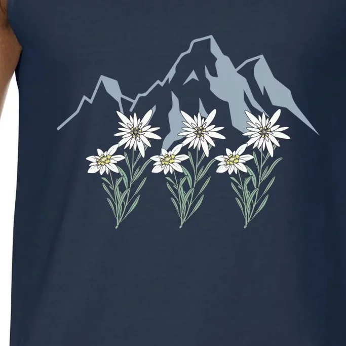 Mountains Switzerland Alps Edelweiss Basket Alpine Flower Gift Comfort Colors® Tank Top