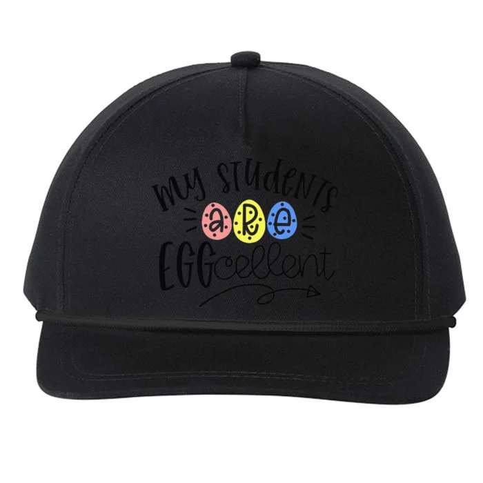 My Students Are Eggcellent Kindergarten Teacher Easter Day Funny Snapback Five-Panel Rope Hat