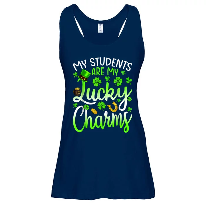 My Students Are My Lucky Charms Teacher St Patrick's Day Ladies Essential Flowy Tank