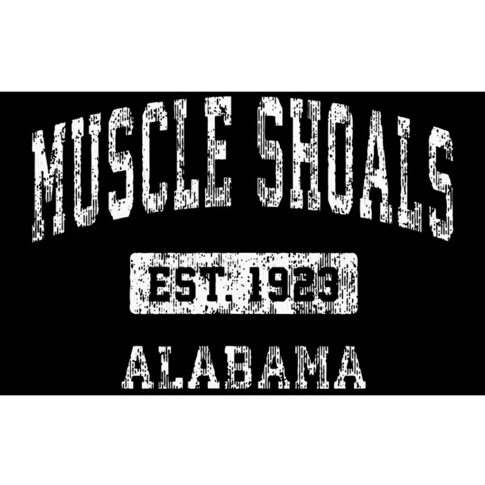 Muscle Shoals Alabama AL Vintage Sports Established Design Bumper Sticker