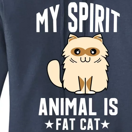 My Spirit Animal Is Fat Cat Women's Pullover Hoodie