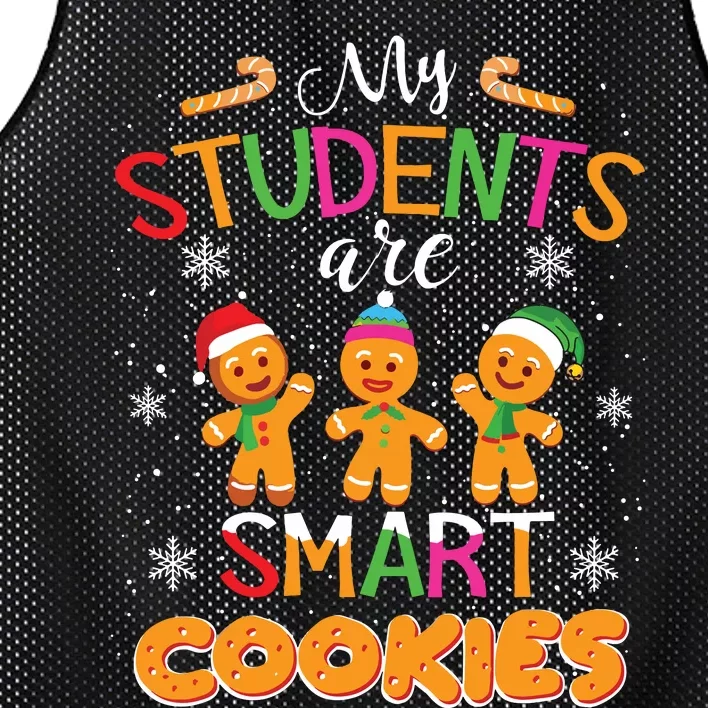 My Students Are Smart Cookies Christmas Teacher Gift Mesh Reversible Basketball Jersey Tank