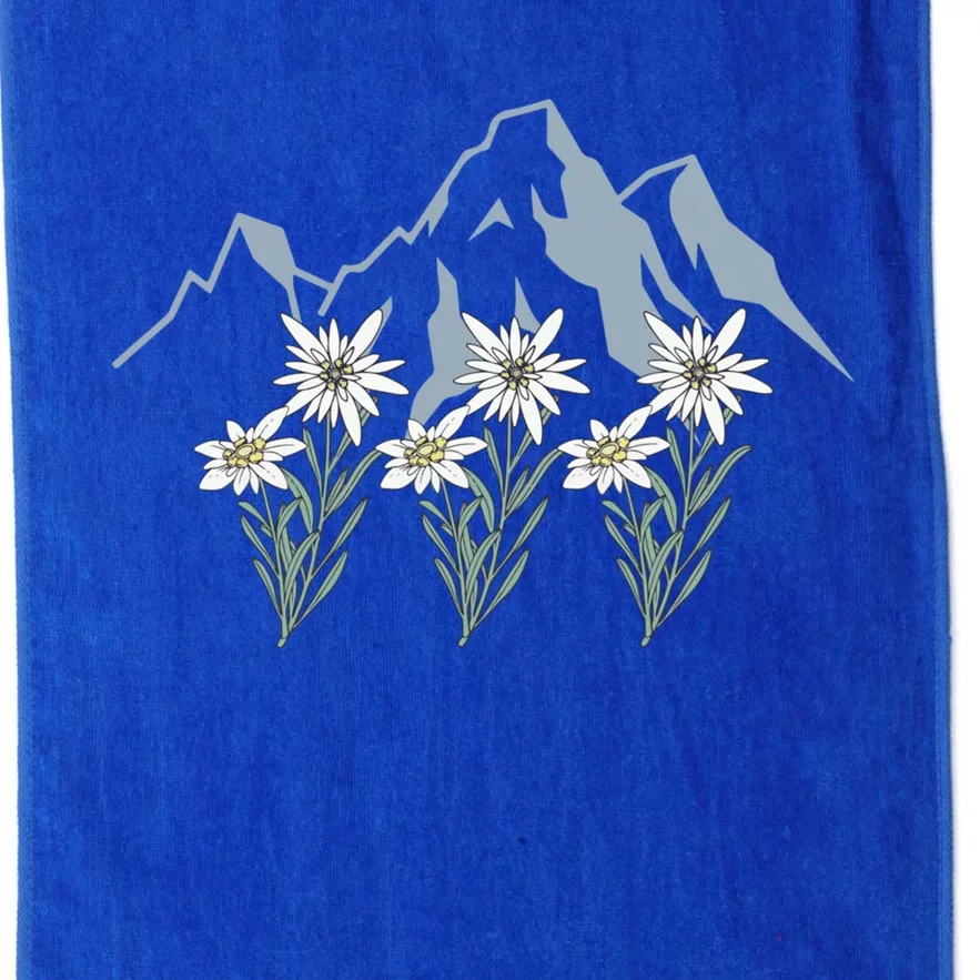 Mountains Switzerland Alps Edelweiss Basket Alpine Flower Gift Platinum Collection Golf Towel