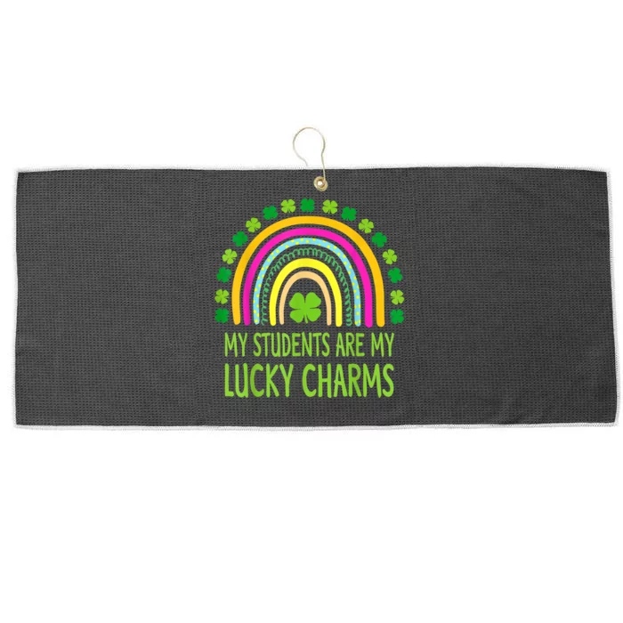 My Students Are My Teacher St Patricks Day Large Microfiber Waffle Golf Towel