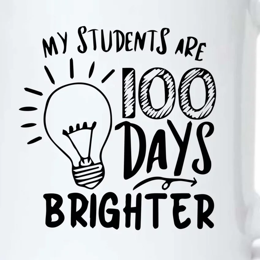 My Students Are 100 Days Brighter 100 Days Of School Teacher Cute Gift Black Color Changing Mug