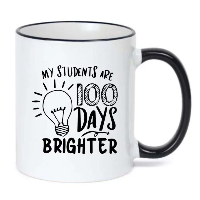 My Students Are 100 Days Brighter 100 Days Of School Teacher Cute Gift Black Color Changing Mug