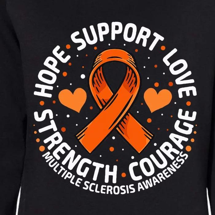 Multiple Sclerosis Awareness Family Support Ms Awareness Womens California Wash Sweatshirt