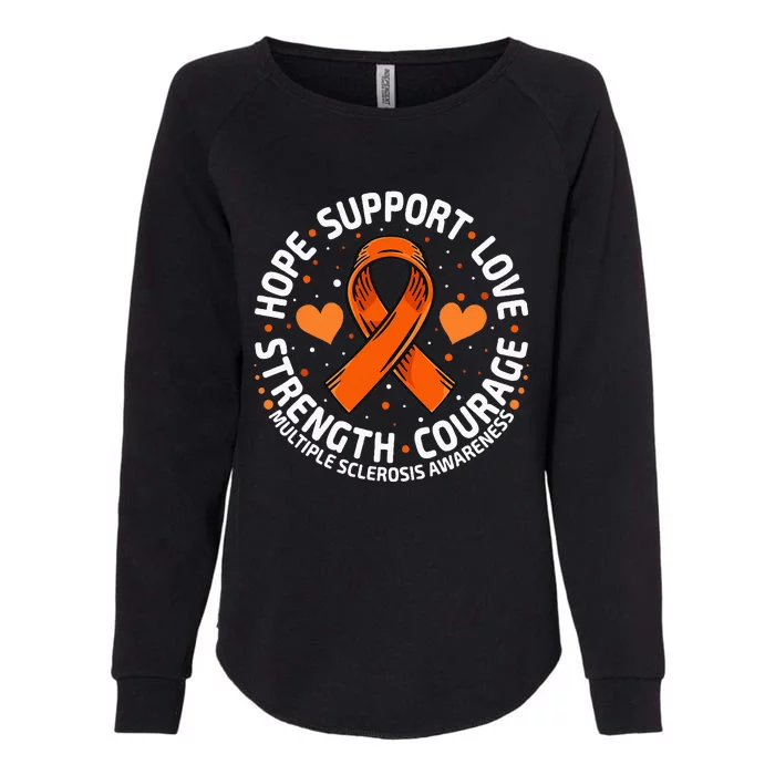 Multiple Sclerosis Awareness Family Support Ms Awareness Womens California Wash Sweatshirt