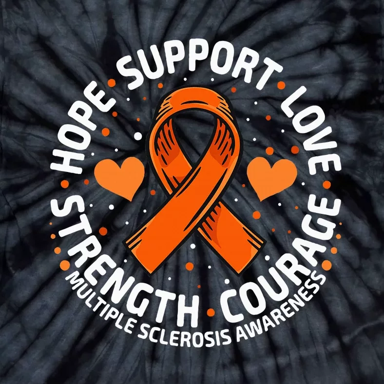 Multiple Sclerosis Awareness Family Support Ms Awareness Tie-Dye T-Shirt