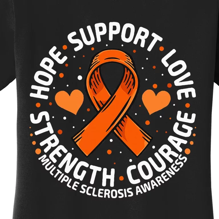 Multiple Sclerosis Awareness Family Support Ms Awareness Women's T-Shirt