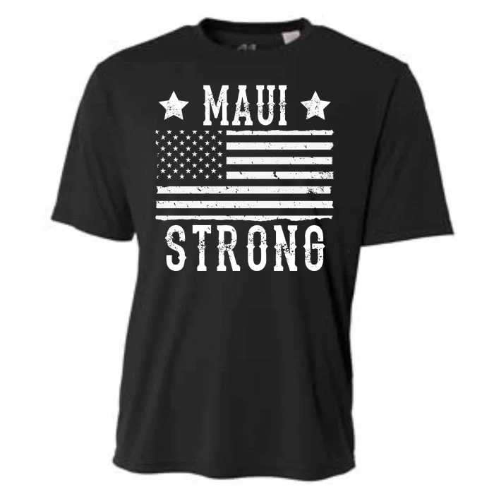 Maui Strong American Flag Cooling Performance Crew T-Shirt