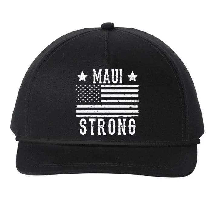 Maui Strong American Flag Snapback Five-Panel Rope Hat