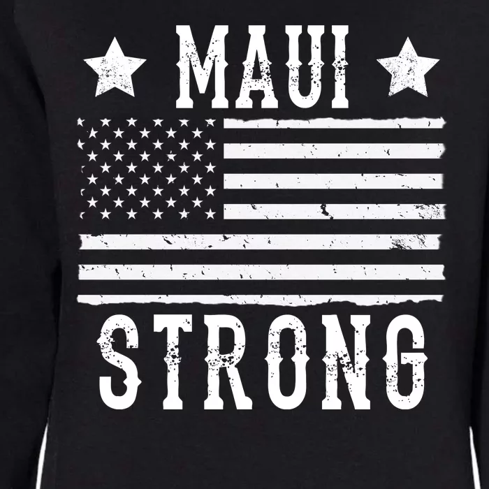 Maui Strong American Flag Womens California Wash Sweatshirt