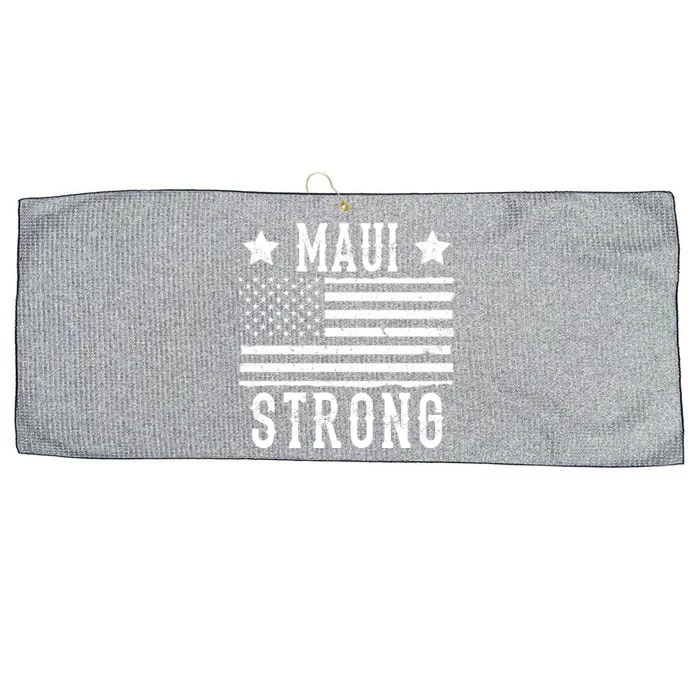 Maui Strong American Flag Large Microfiber Waffle Golf Towel