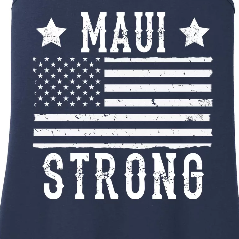 Maui Strong American Flag Ladies Essential Tank