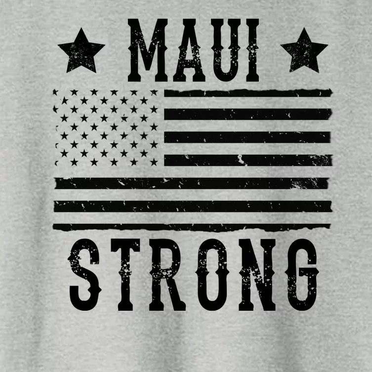 Maui Strong American Flag Women's Crop Top Tee