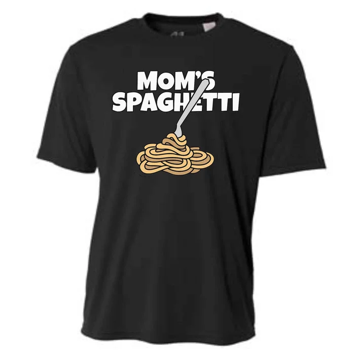 Moms Spaghetti And Meatballs Love Italian Food Gifts Foodies Cooling Performance Crew T-Shirt