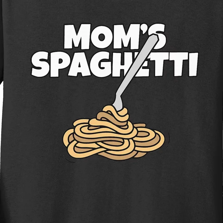 Moms Spaghetti And Meatballs Love Italian Food Gifts Foodies Kids Long Sleeve Shirt