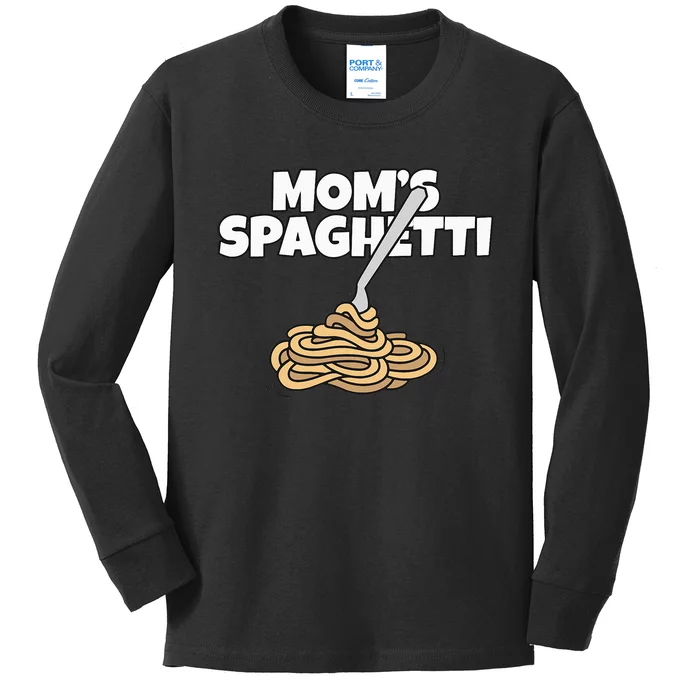 Moms Spaghetti And Meatballs Love Italian Food Gifts Foodies Kids Long Sleeve Shirt