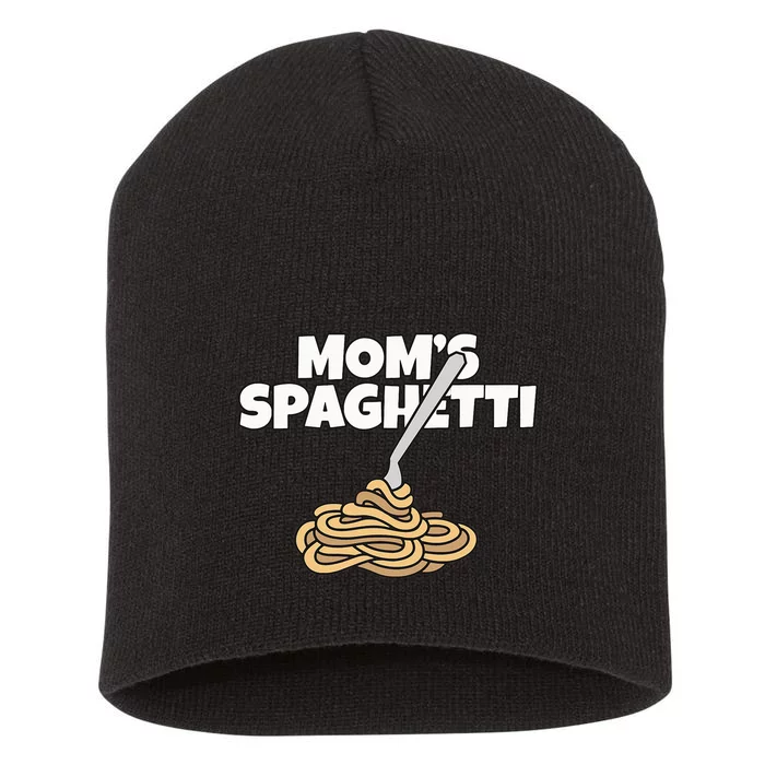 Moms Spaghetti And Meatballs Love Italian Food Gifts Foodies Short Acrylic Beanie