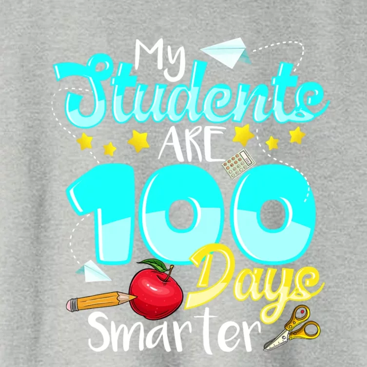 My Students Are 100 Days Smarter Gift For Teachers Gift Women's Crop Top Tee