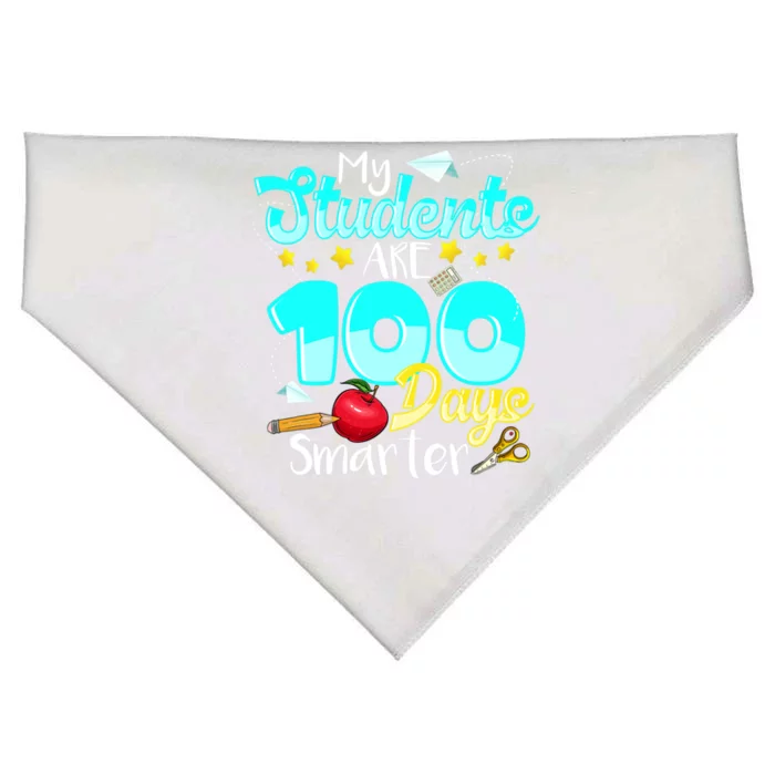 My Students Are 100 Days Smarter Gift For Teachers Gift USA-Made Doggie Bandana