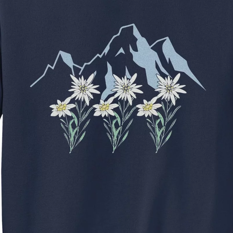 Mountains Switzerland Alps Edelweiss Basket Alpine Flower Sweatshirt