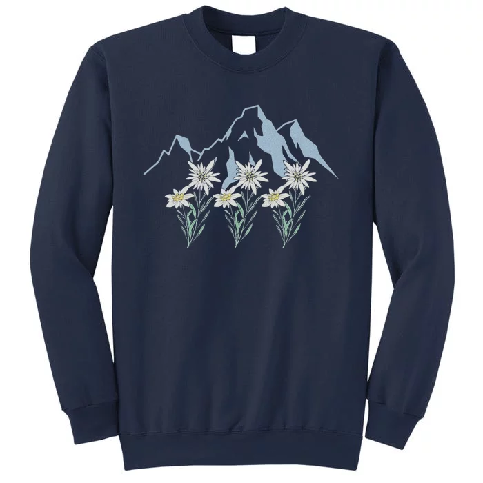 Mountains Switzerland Alps Edelweiss Basket Alpine Flower Sweatshirt