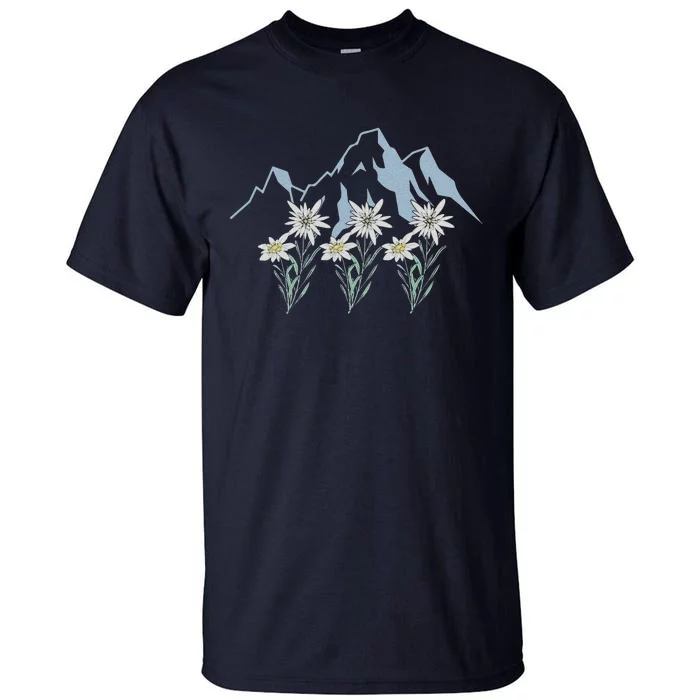 Mountains Switzerland Alps Edelweiss Basket Alpine Flower Tall T-Shirt