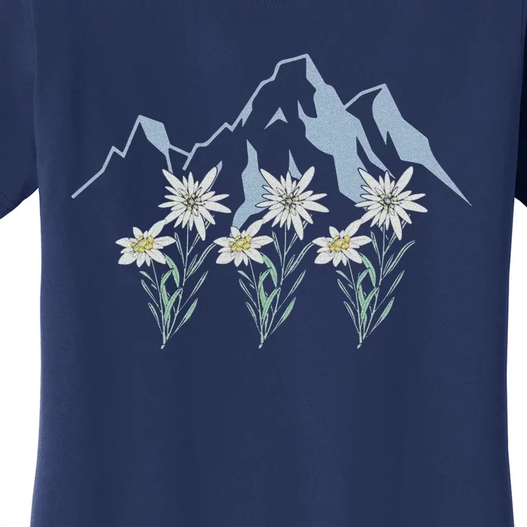 Mountains Switzerland Alps Edelweiss Basket Alpine Flower Women's T-Shirt