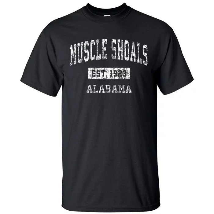 Muscle Shoals Alabama AL Vintage Sports Established Design Tall T-Shirt