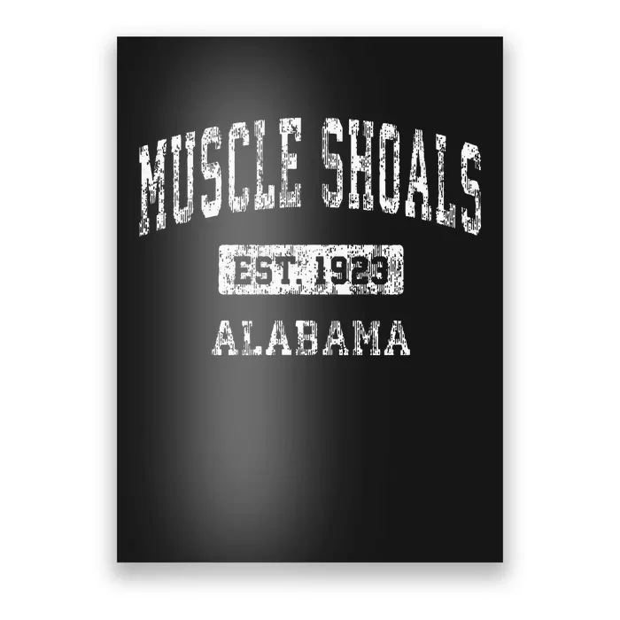 Muscle Shoals Alabama AL Vintage Sports Established Design Poster