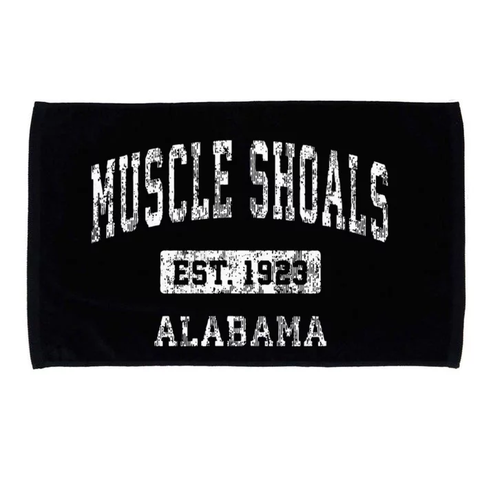 Muscle Shoals Alabama AL Vintage Sports Established Design Microfiber Hand Towel