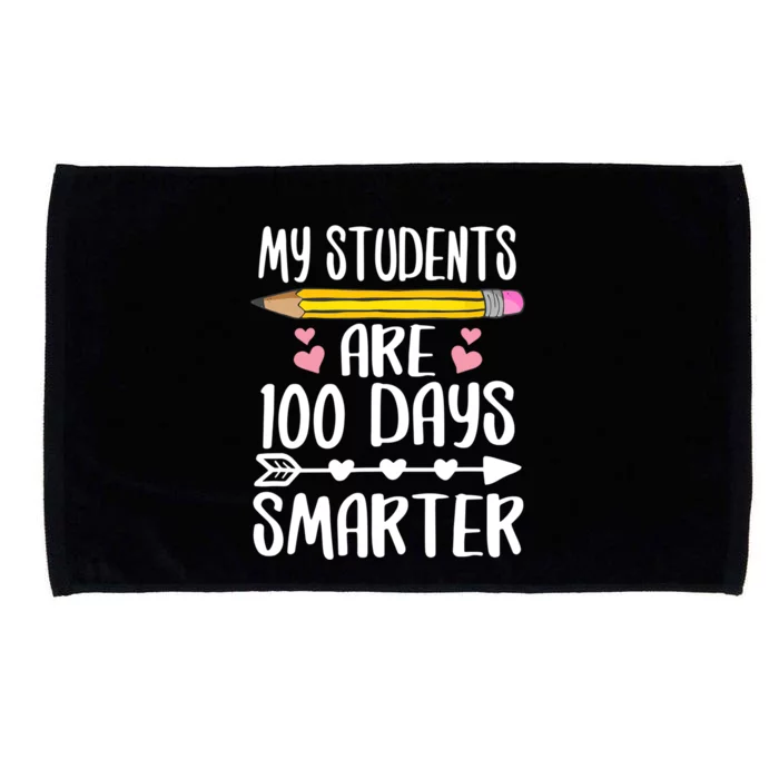 My Students Are 100 Days Smarter Teacher Gift Microfiber Hand Towel