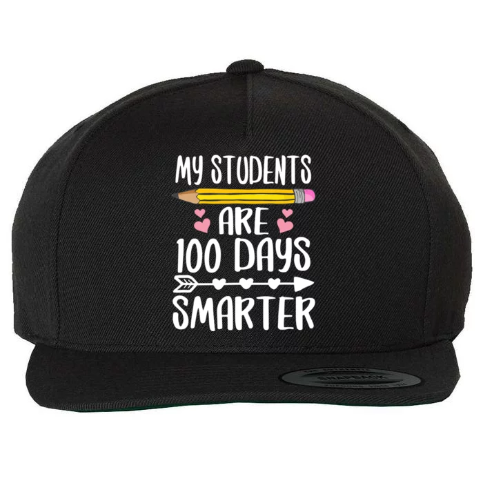 My Students Are 100 Days Smarter Teacher Gift Wool Snapback Cap