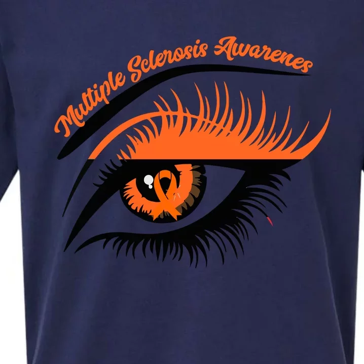 Multiple Sclerosis Awareness Eye Design Sueded Cloud Jersey T-Shirt