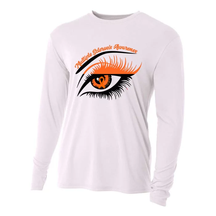 Multiple Sclerosis Awareness Eye Design Cooling Performance Long Sleeve Crew