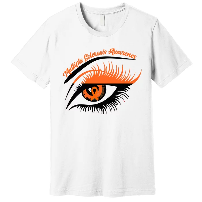 Multiple Sclerosis Awareness Eye Design Premium T-Shirt