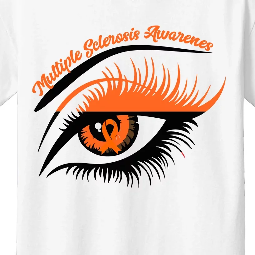 Multiple Sclerosis Awareness Eye Design Kids T-Shirt