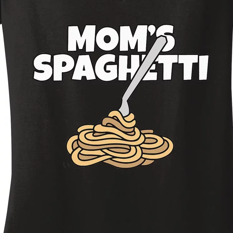 Moms Spaghetti And Meatballs Love Italian Food Gifts Foodies Women's V-Neck T-Shirt