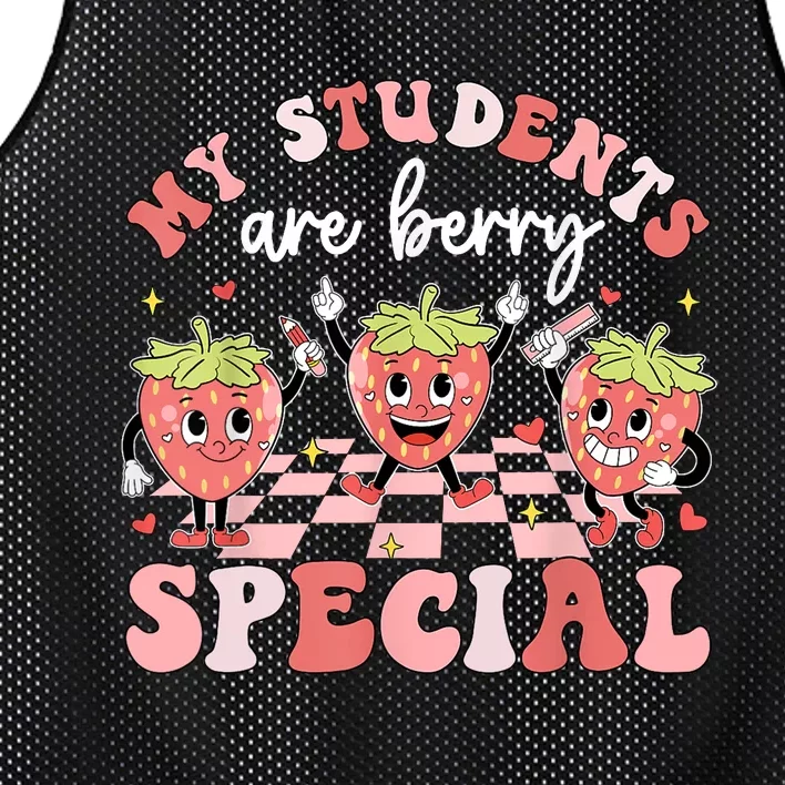 My Students Are Berry Special ValentineS Day Teacher Mesh Reversible Basketball Jersey Tank