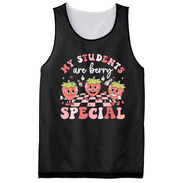 My Students Are Berry Special ValentineS Day Teacher Mesh Reversible Basketball Jersey Tank