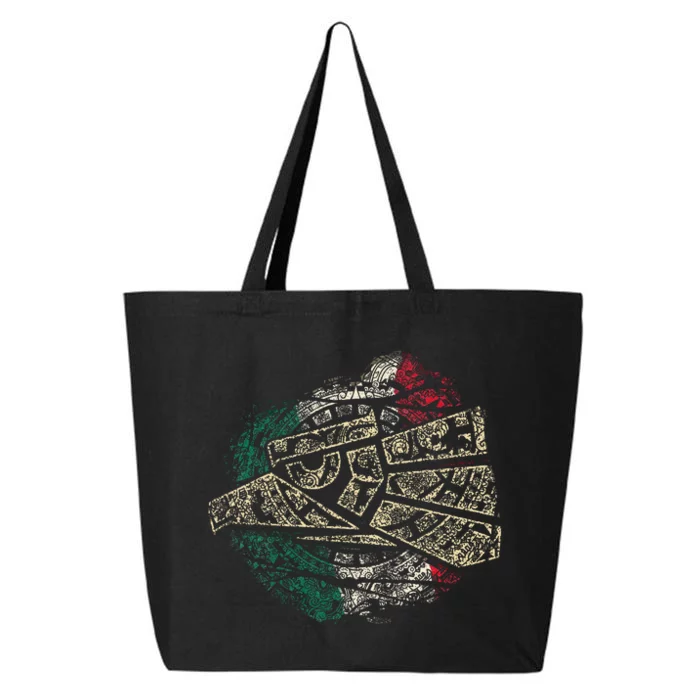 Mexico Sacred Aztec Calendar Mexican Eagle Archeological 25L Jumbo Tote