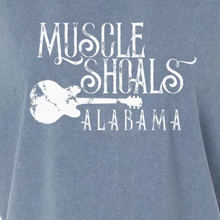 Muscle Shoals Alabama With Guitar Swampy Soul Music Fans Garment-Dyed Women's Muscle Tee