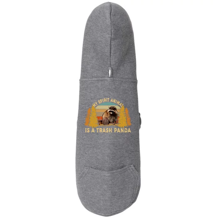 My Spirit Animal Is A Trash Panda Raccoon Vintage Gift Doggie 3-End Fleece Hoodie