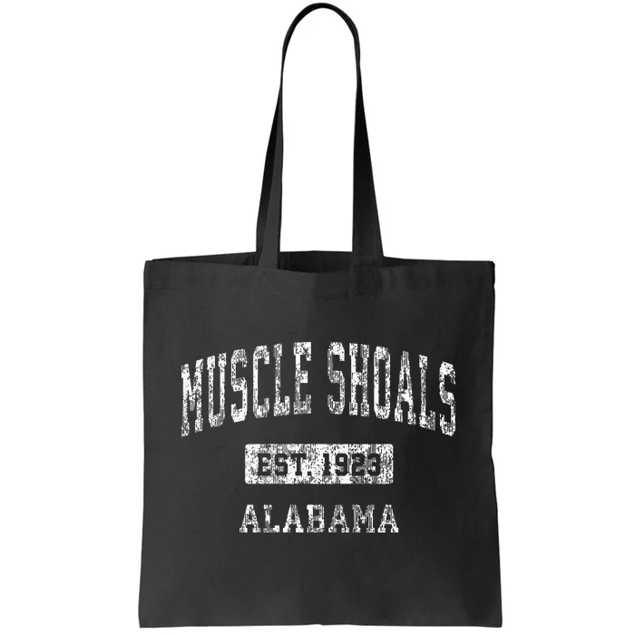 Muscle Shoals Alabama Al Vintage Sports Established Tote Bag